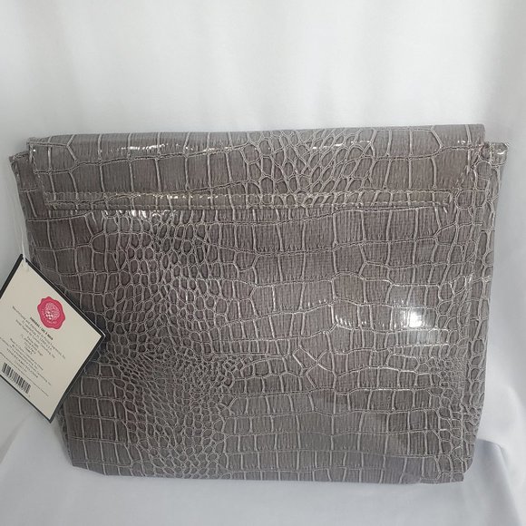 Vince Camuto Promo strapless Clutch Handbag. Gray alligator print NWT - Picture 2 of 15